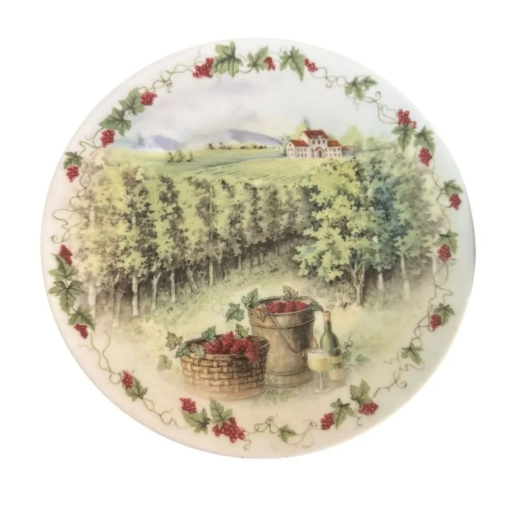 VINYARD VINES WINE And BARREL COUNTRY EMBOSSED‎ DECORATIVE 8